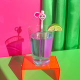 Crying heart straw cover