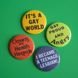 Gay Proud and Angry Button