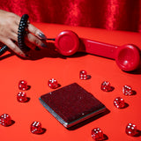 Rhinestone Cig Case- Red