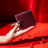 Rhinestone Cig Case- Red