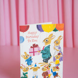 Richard Scarry Rabbit Party Card