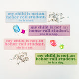 Honor Roll Cat Bumper Magnet- Blue