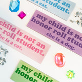 Honor Roll Cat Bumper Magnet- Blue