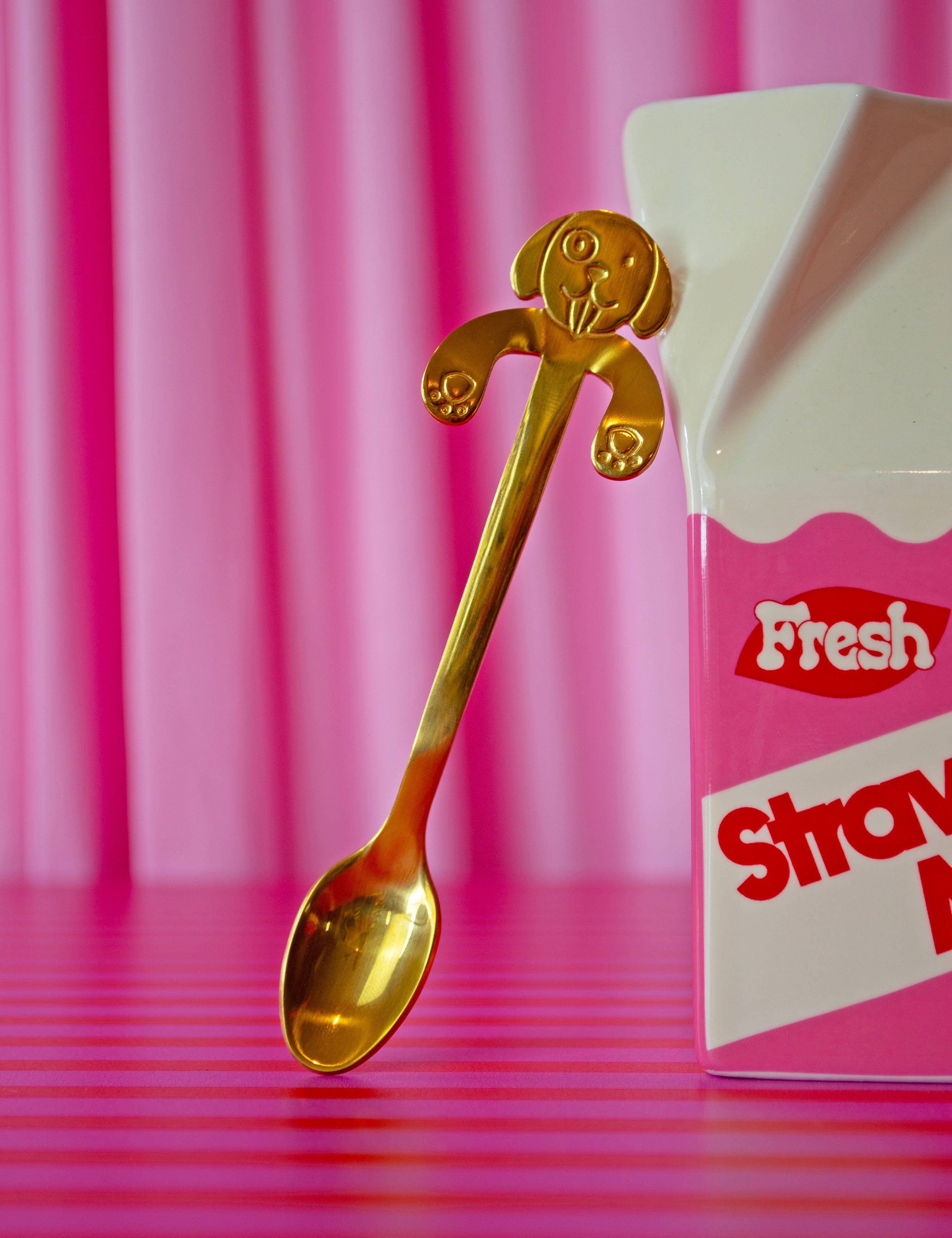 Cat Teaspoon - Gold
