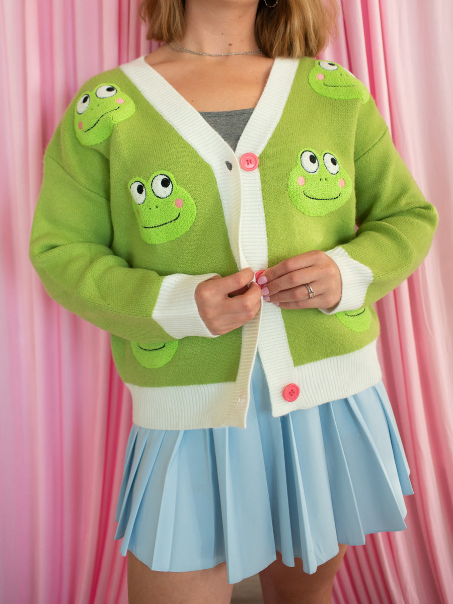 Friendly Frog Cardigan