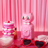 Pink Satin Kitty-Cat Klock