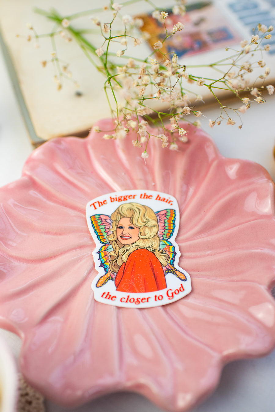 Bigger the Hair Closer to God Sticker