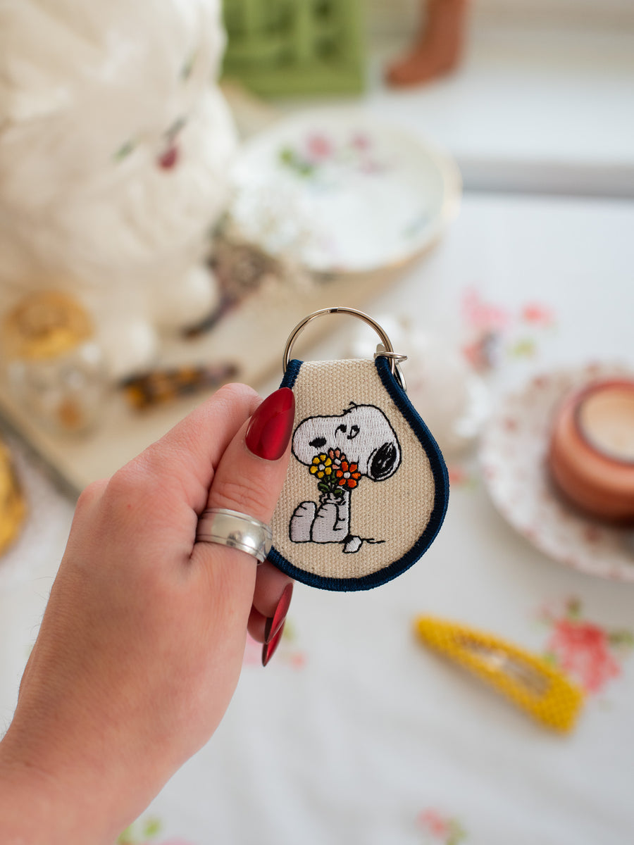 Snoopy Flower Patch Keychain