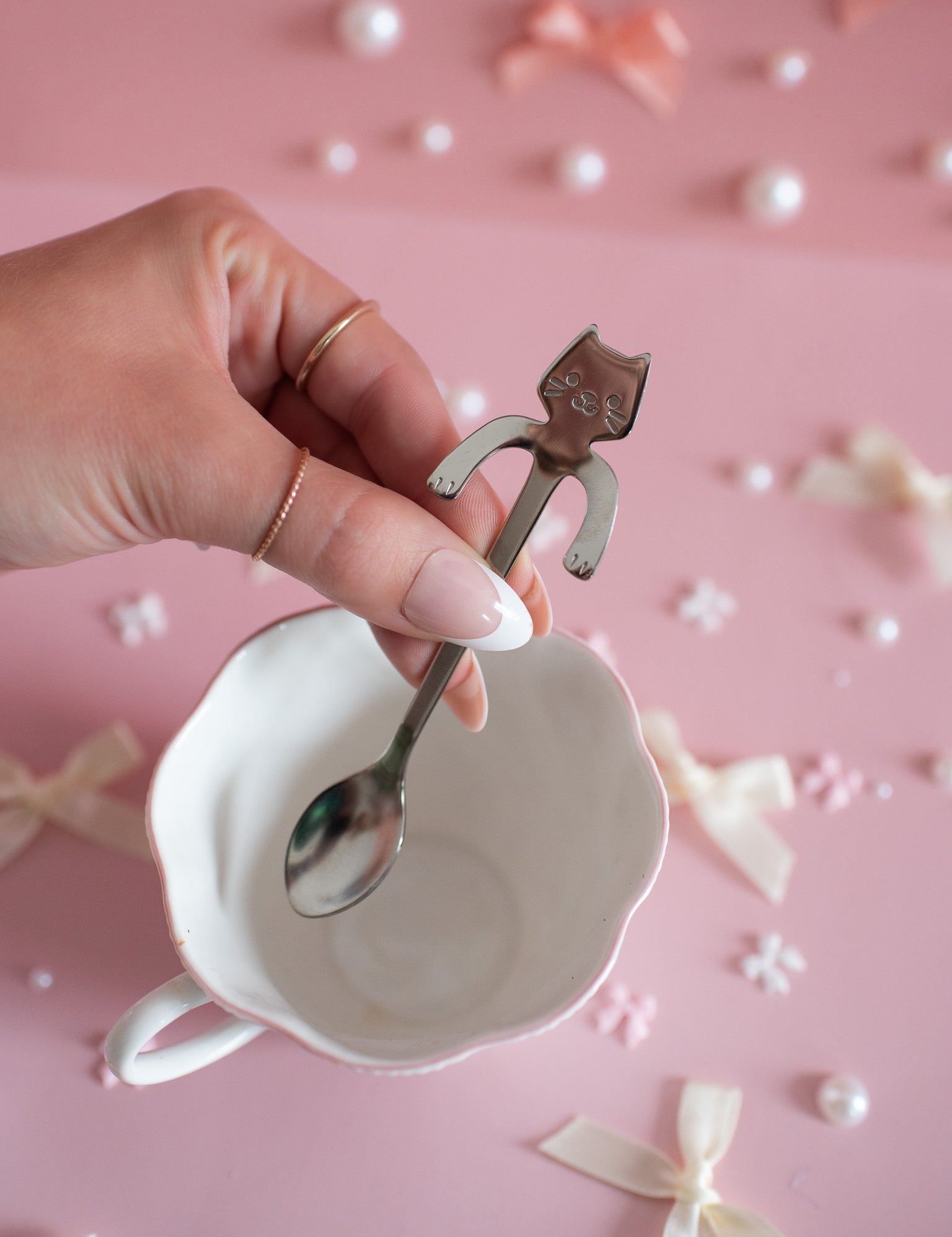 Cat Teaspoon - Gold