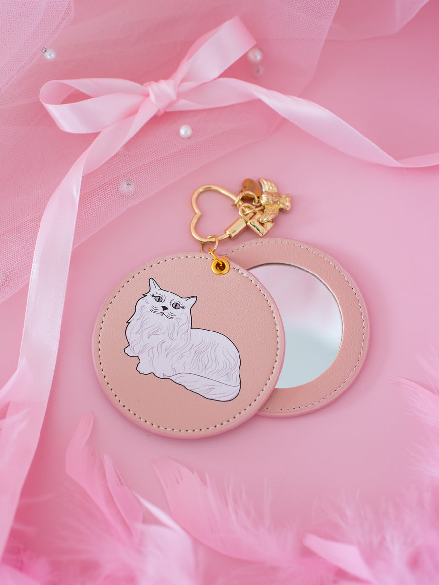 Miss Kitty Mirror Keychain