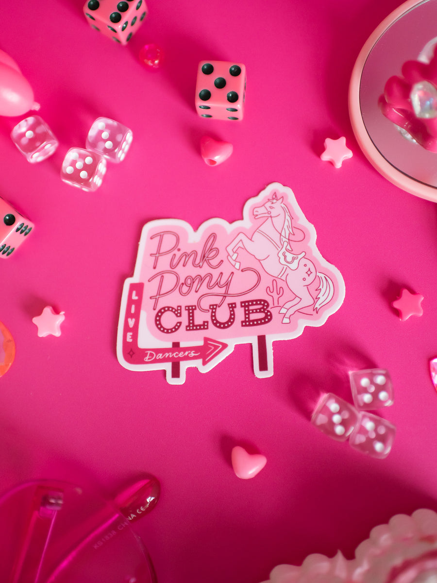 Pink Pony Club Vintage Sign Sticker