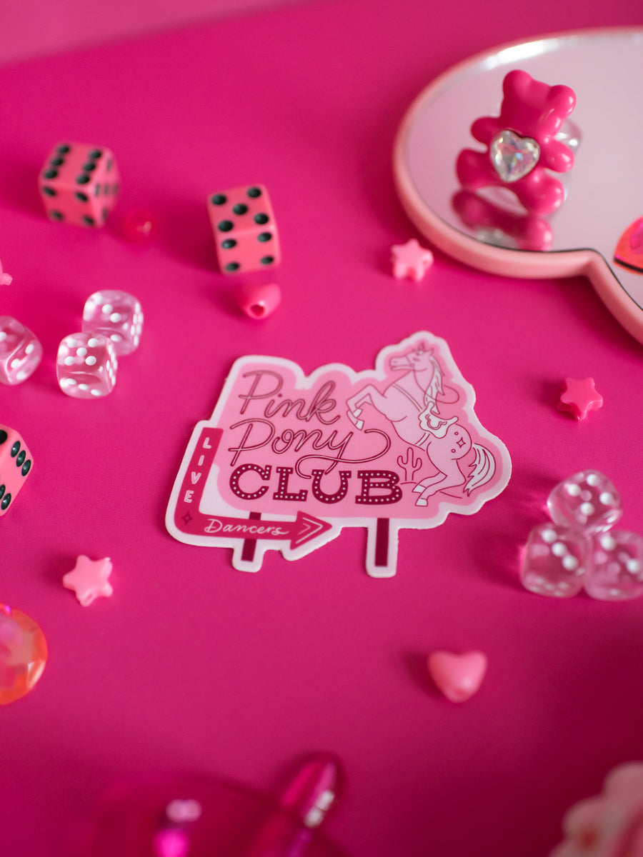 Pink Pony Club Vintage Sign Sticker