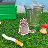 Snacking Raccoon Sticker
