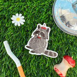 Snacking Raccoon Sticker