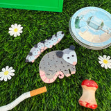 Opossum Family Hair Clip Set