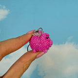 Pig Beaded Keychain