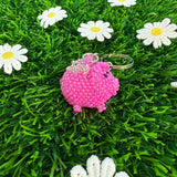 Pig Beaded Keychain