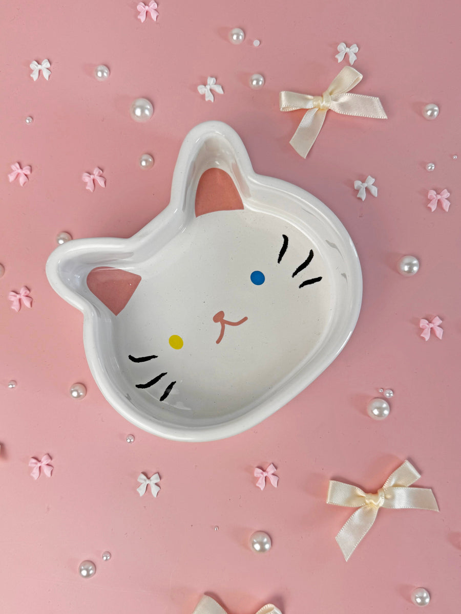 Cat Ash Tray - White