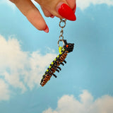 Caterpillar Beaded Keychain