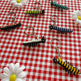 Caterpillar Beaded Keychain