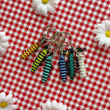 Caterpillar Beaded Keychain