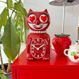 Space Cherry Kit-Cat Klock - Heart Eyes