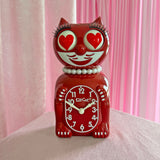 Space Cherry Kit-Cat Klock - Heart Eyes