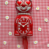 Space Cherry Kit-Cat Klock - Heart Eyes