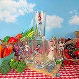 Pin-Up Girl Glass Set