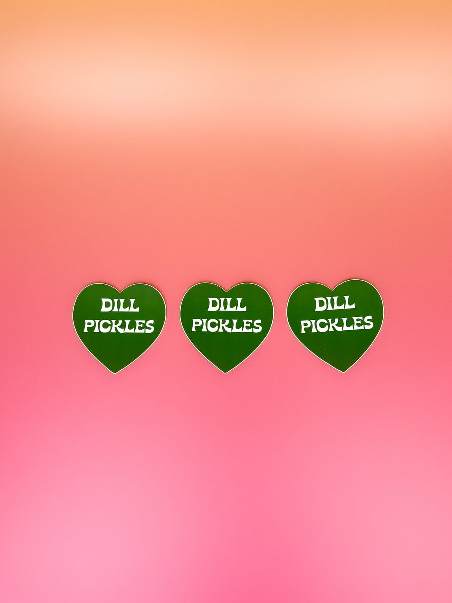 Dill Pickle Heart Sticker