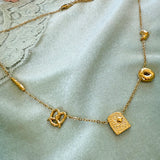 Bread Charm Necklace- Gold
