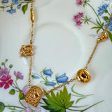Bread Charm Necklace- Gold