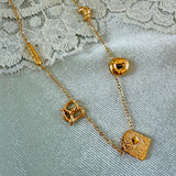 Bread Charm Necklace- Gold