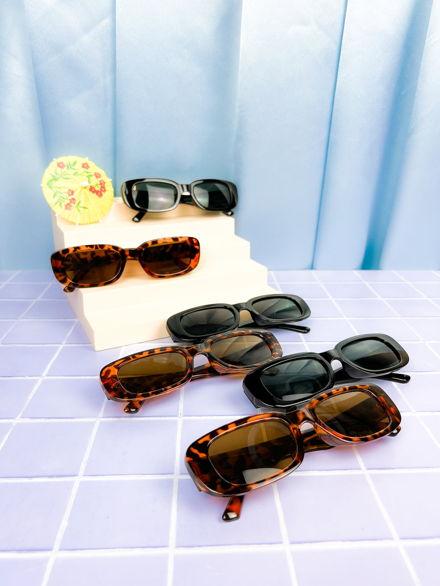Rectangle Sunglasses - Tortoise