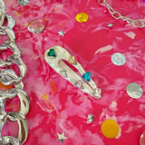 Silver Jewel Barrette