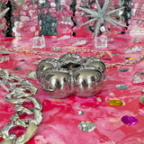 Chrome Flower Incense Holder