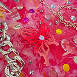 Cyber Butterfly Hair Claw- Pink