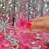 Cyber Butterfly Hair Claw- Pink