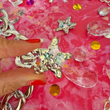 Silver Jewel Star Clips Set