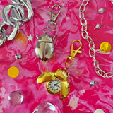 Ladybug Watch Keychain- Silver