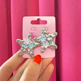 Silver Jewel Star Clips Set