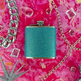 Rhinestone Flask- Blue