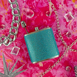 Rhinestone Flask- Blue