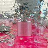 Rhinestone Flask- Pink