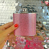 Rhinestone Flask- Pink