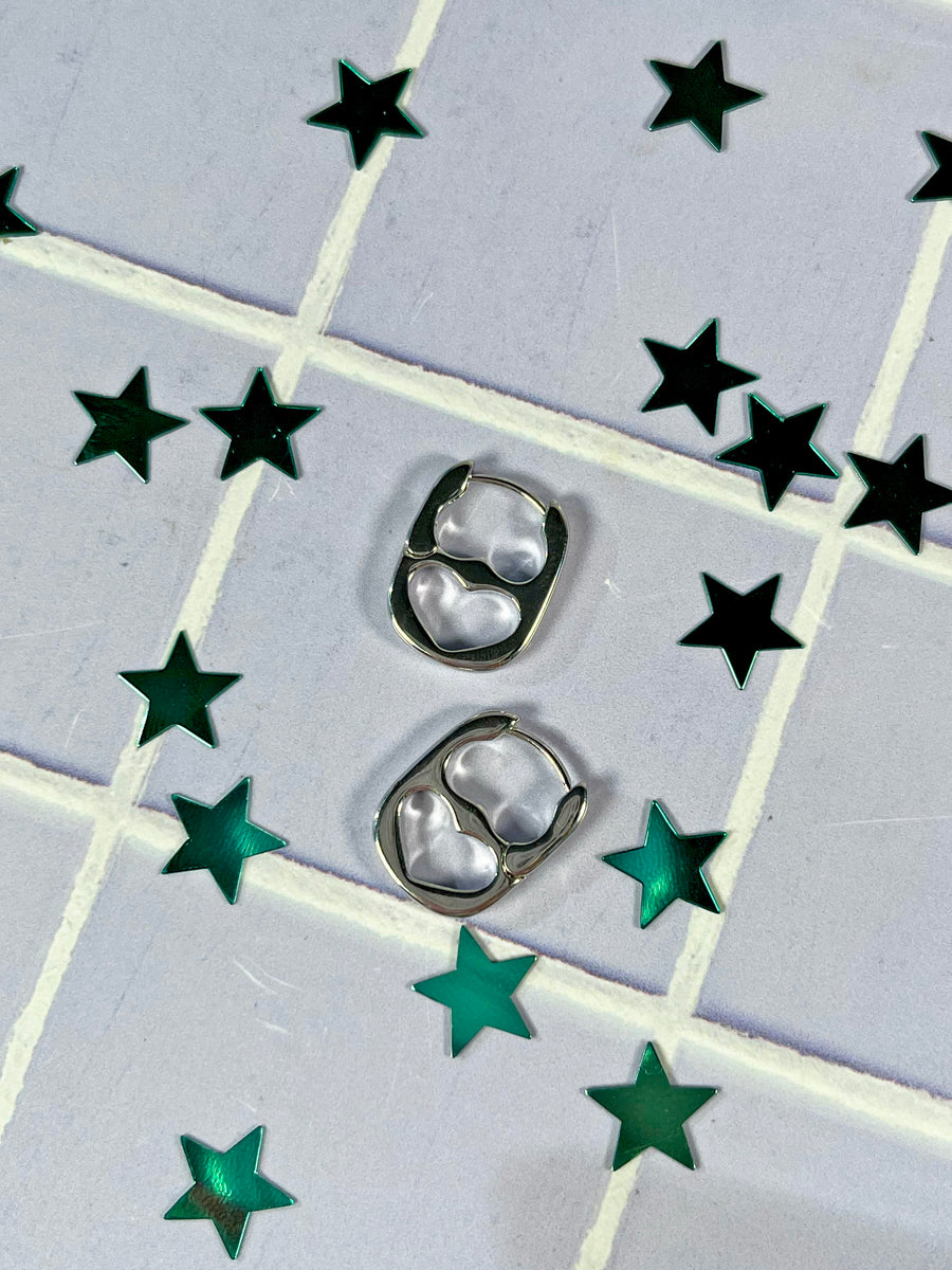 Soda Tab Earrings - Silver