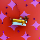 Hot Dog Dachshund Ornament