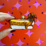 Hot Dog Dachshund Ornament