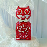 Classic Red Kit-Cat Klock - Heart Eyes