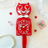 Classic Red Kit-Cat Klock - Heart Eyes